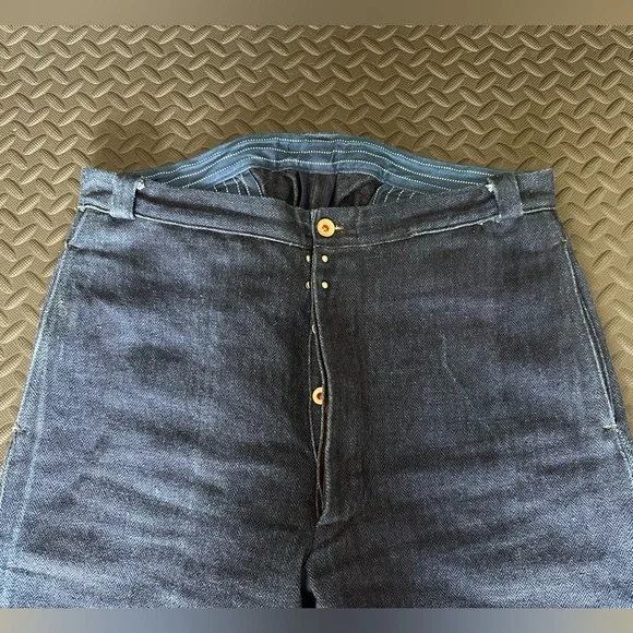 MISTER FREEDOM Le Valseur - Indigo HBT Trousers Pants Size 34 Made in Japan Mint - Picture 3 of 12